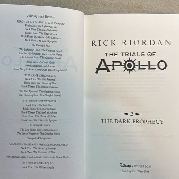 NOT ELIGIBLE FOR BUNDLE DEAL The Trials of Apollo #2 in The Dark Prophecy Series - Picture 8 of 12